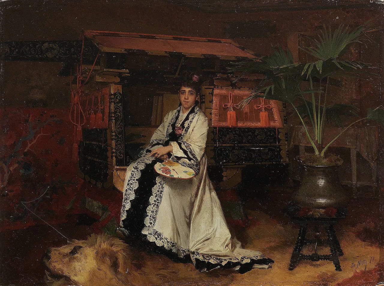 Giuseppe De Nittis - Donna nel salotto orientale (1875)